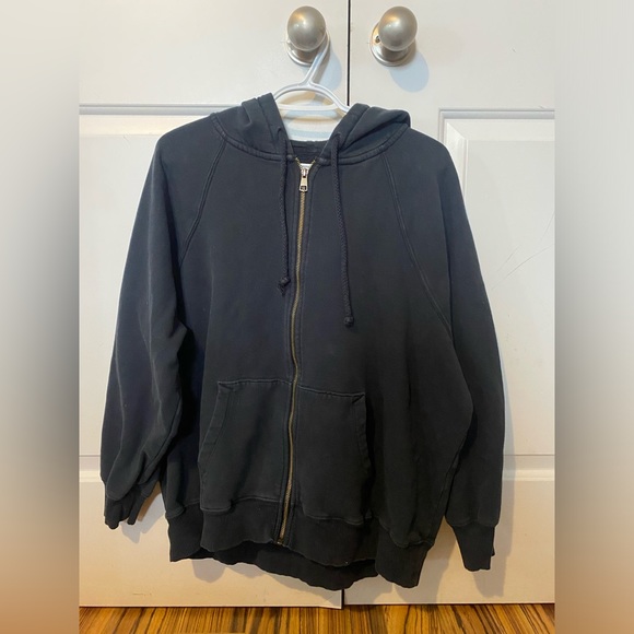 Dark Blue/Dark Grey American Eagle Zip Up - Picture 1 of 3